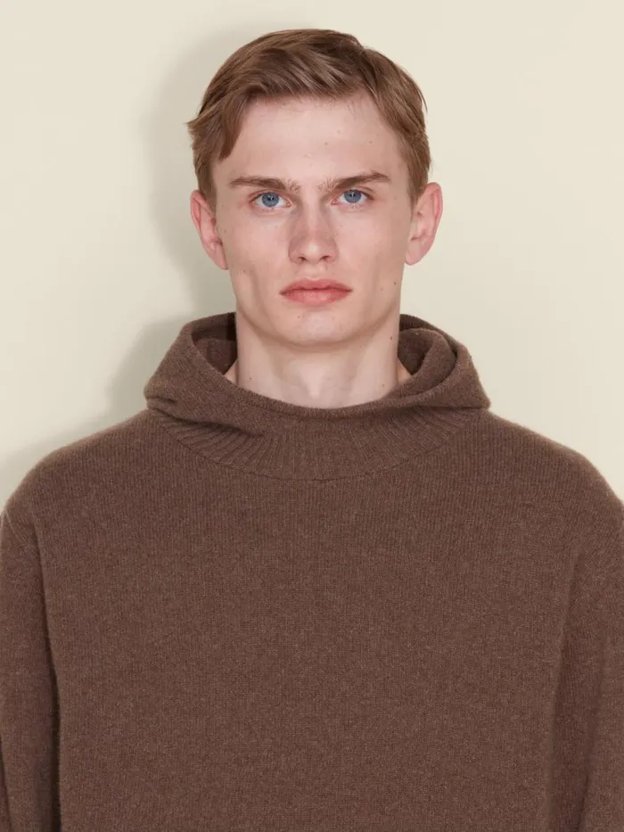 Knitwear Men Holzweiler Ian Hoodie Brown