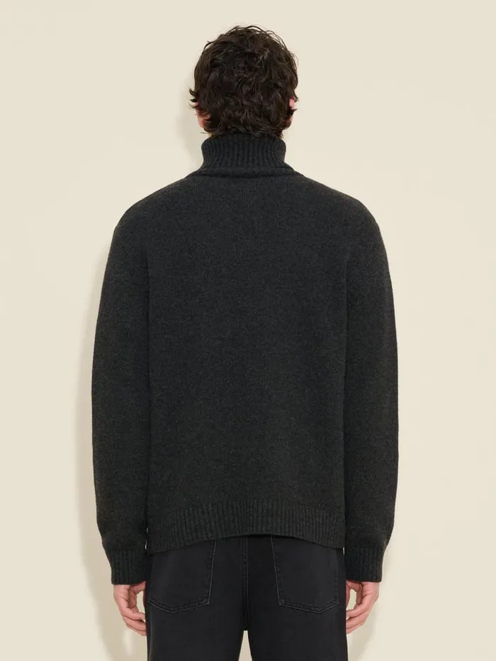 Knitwear Men Holzweiler M Lambswool Knit Turtle Dk Grey