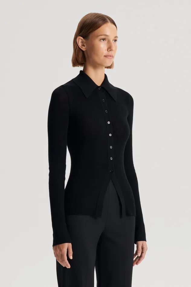 Knitwear Scanlan Theodore Women BABYWOOL CARDIGAN BLACK ALL