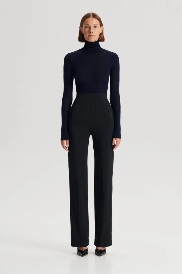 Knitwear Women Babywool Polo Neck Navy Tops Scanlan Theodore Babywool Polo Neck Navy Tops Scanlan Theodore Scanlan Theodore
