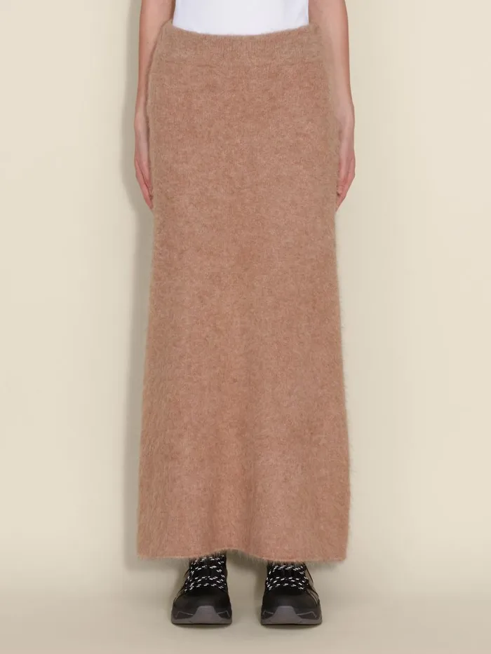 Knitwear Women Holzweiler Fure Fluffy Knit Skirt Beige