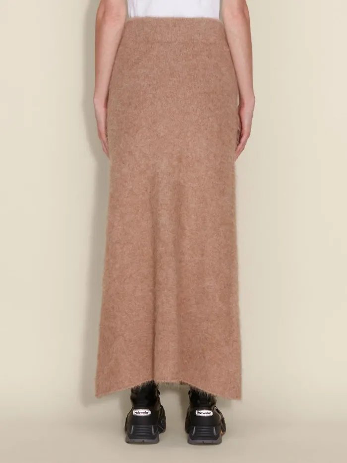 Knitwear Women Holzweiler Fure Fluffy Knit Skirt Beige