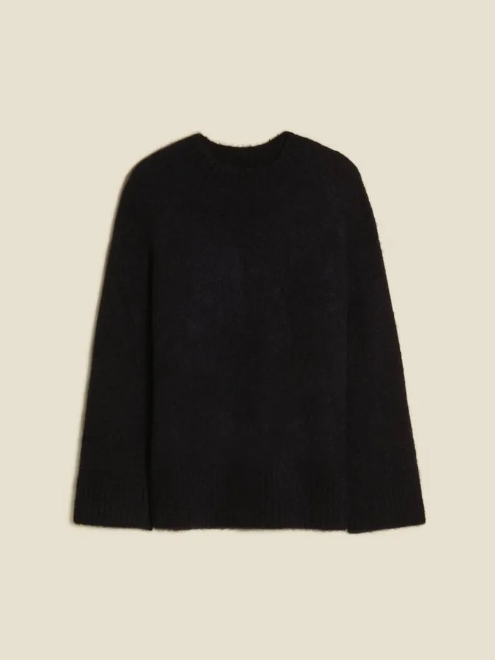 Knitwear Women Holzweiler Fure Fluffy Knit Sweater Black