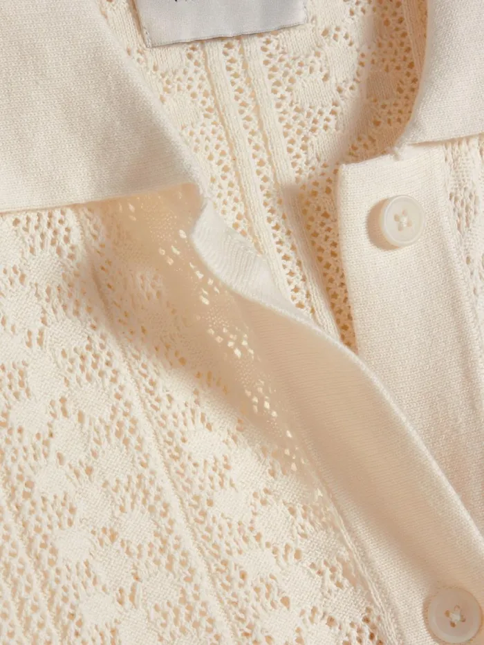 Knitwear Women Holzweiler Loch Crochet Knit Shirt White