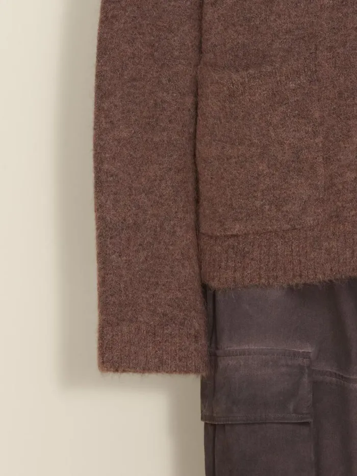 Knitwear Women Holzweiler Tine Fluffy Cardigan Dk Brown