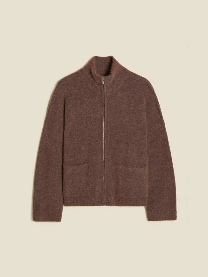 Knitwear Women Holzweiler Tine Fluffy Cardigan Dk Brown