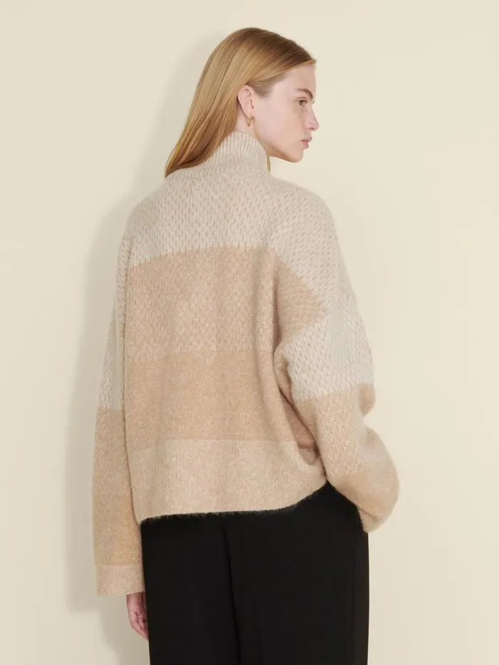 Knitwear Women Holzweiler Tine Knit Half Zip Sand Mix