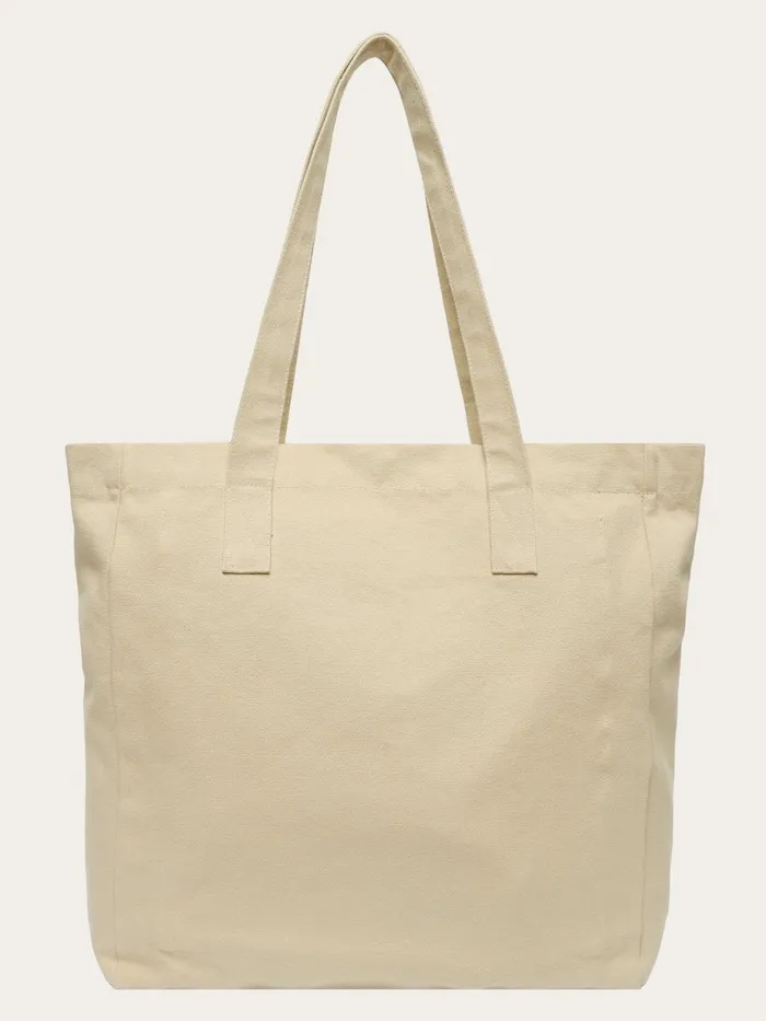KnowledgeCotton Apparel Accessories Canvas Tote Bag GOTSVegan Light Feather Gray 8211 Men