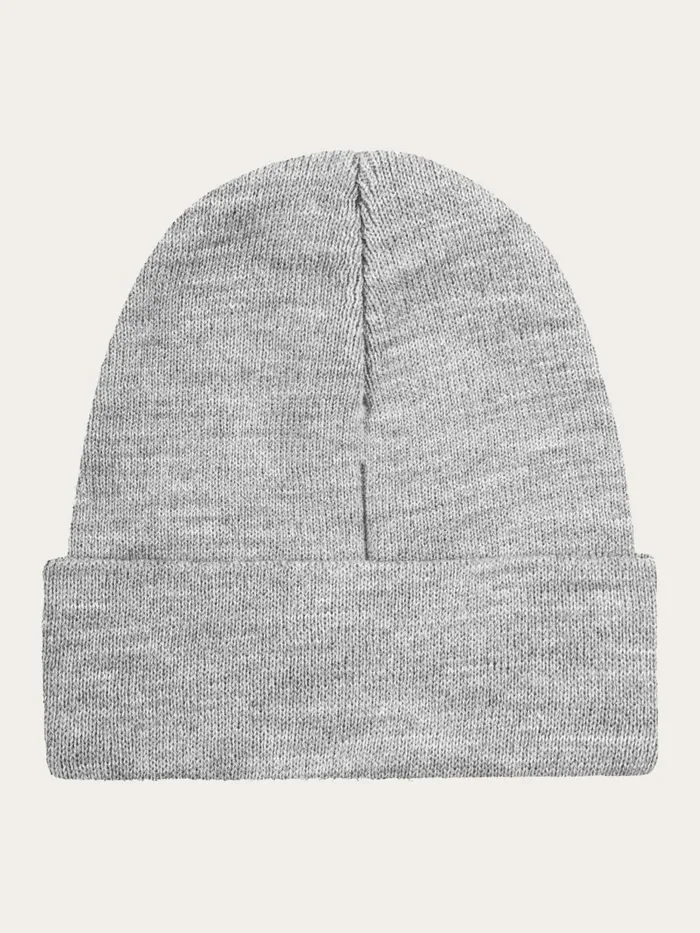 KnowledgeCotton Apparel Accessories Kids Wool Beanie Grey Melange 8211 Kids