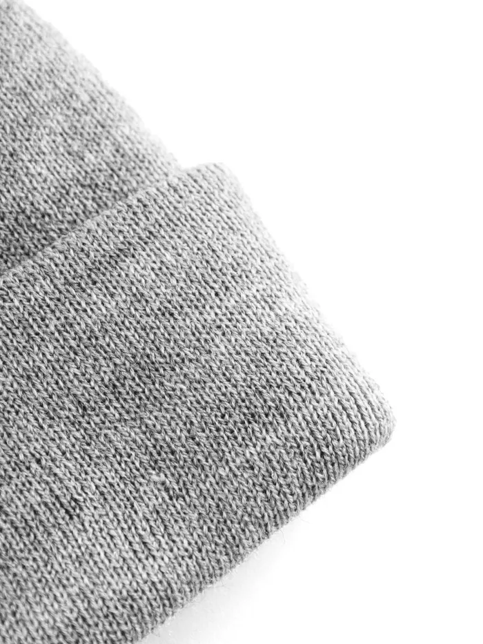 KnowledgeCotton Apparel Accessories Kids Wool Beanie Grey Melange 8211 Kids