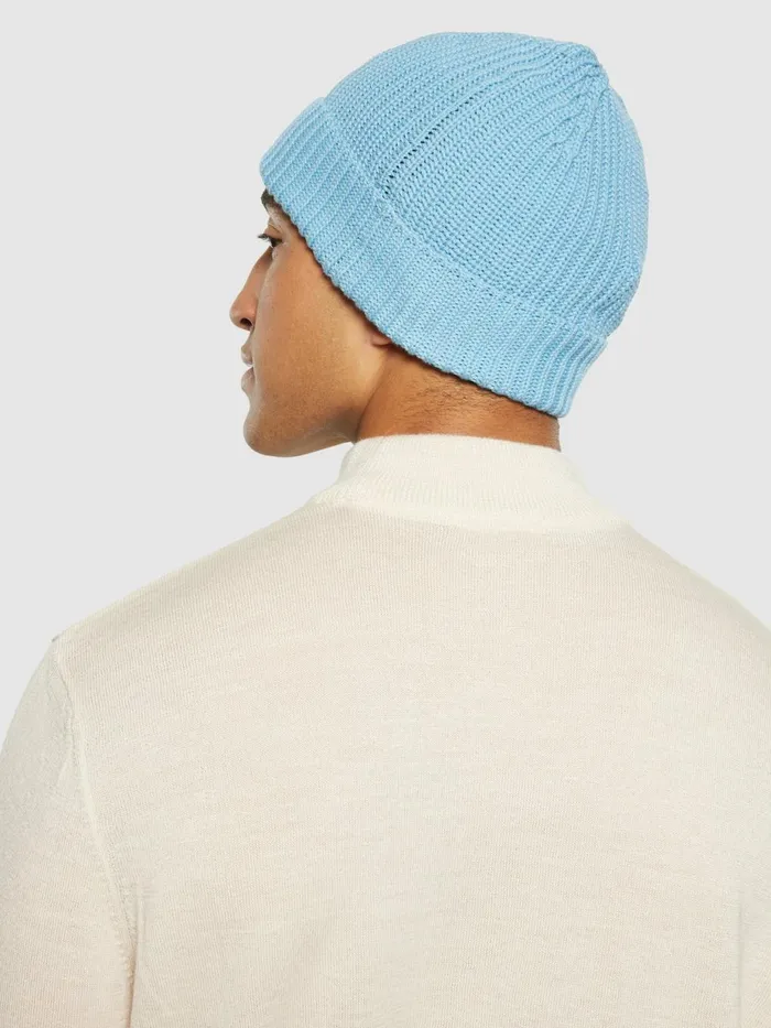 KnowledgeCotton Apparel Accessories Ribbing Hat Glacier Lake 8211 Men KnowledgeCotton Apparel Accessories Ribbing Hat Glacier Lake 8211 Men
