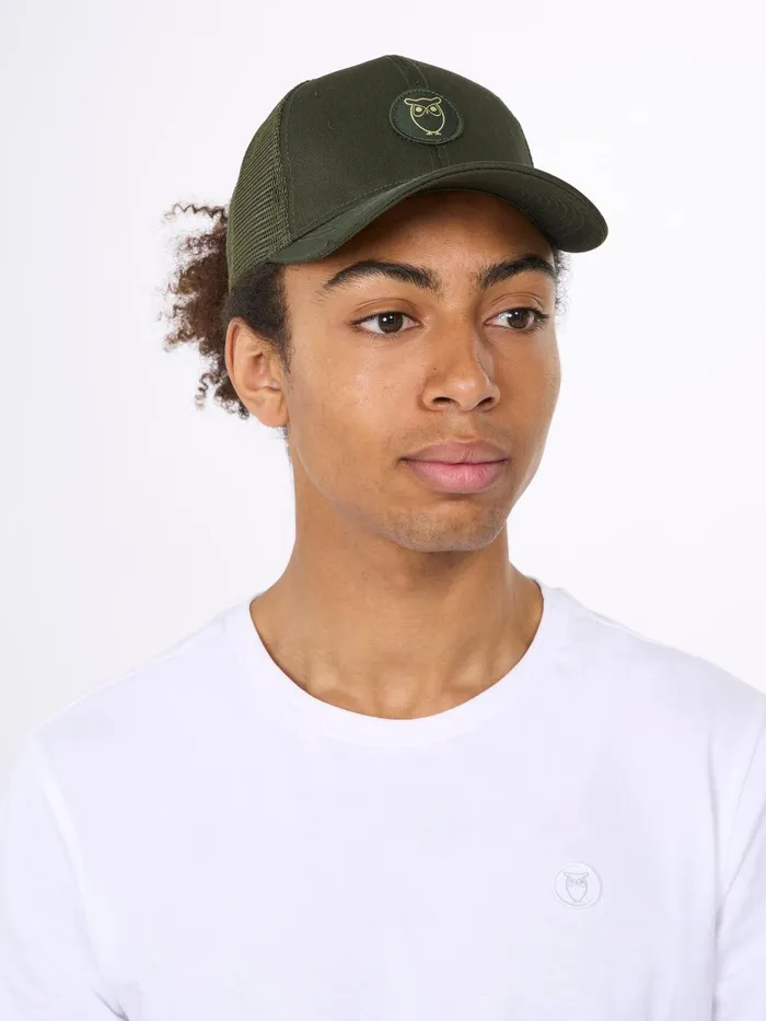 KnowledgeCotton Apparel Accessories Twill Trucker Cap Forrest Night 8211 Women