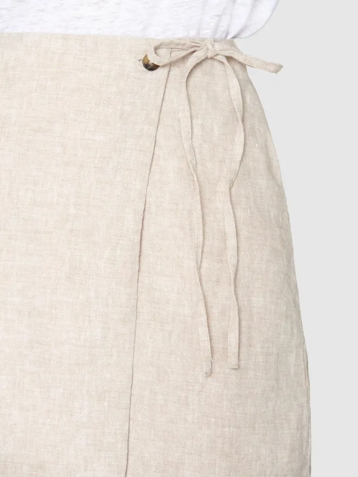 KnowledgeCotton Apparel Dresses And Skirts Natural Linen Wrap Skirt Light Feather Gray 8211 Women KnowledgeCotton Apparel Dresses And Skirts Natural Linen Wrap Skirt Light Feather Gray 8211 Women