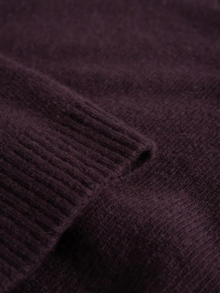 KnowledgeCotton Apparel Dresses And Skirts Roll Neck Mid Length Dress Chocolate Plum 8211 Women KnowledgeCotton Apparel Dresses And Skirts Roll Neck Mid Length Dress Chocolate Plum 8211 Women