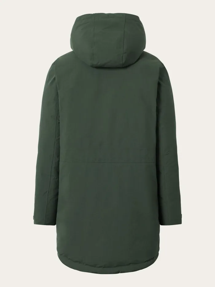 KnowledgeCotton Apparel Jackets And Vests APEX CANVAS Long Padded Coat Forrest Night 8211 Men