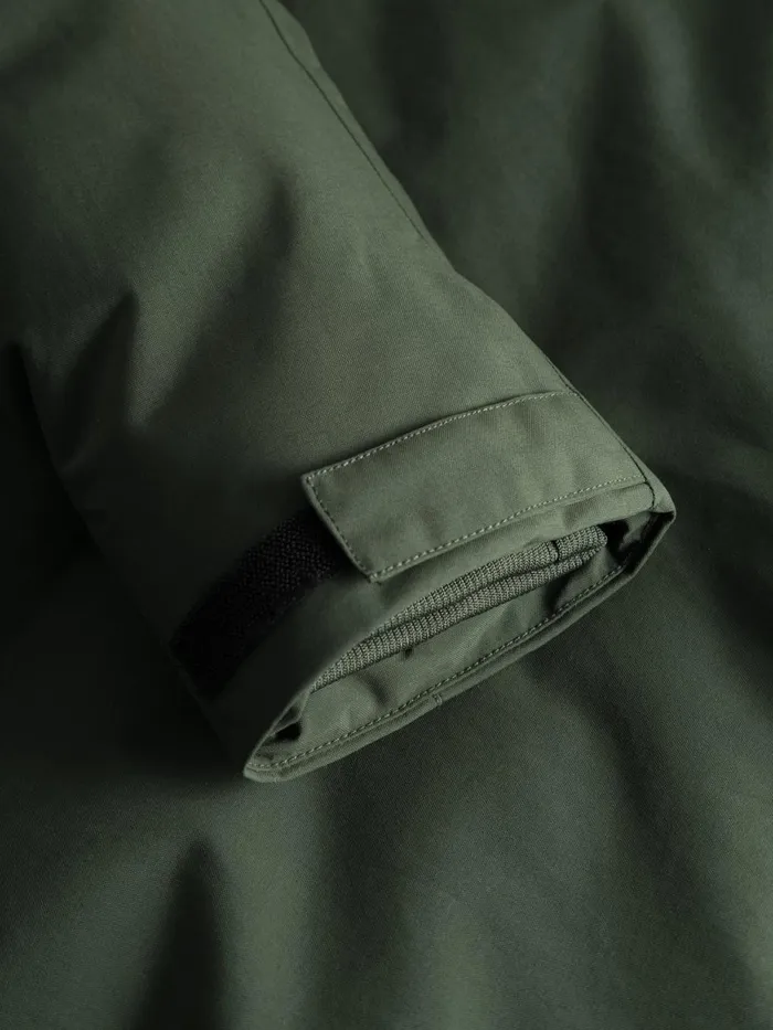 KnowledgeCotton Apparel Jackets And Vests APEX CANVAS Long Padded Coat Forrest Night 8211 Men