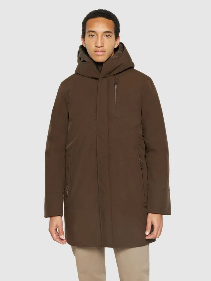 KnowledgeCotton Apparel Jackets And Vests Long Soft Shell Jacket CLIMATE SHELL Demitasse brown 8211 Men KnowledgeCotton Apparel Jackets And Vests Long Soft Shell Jacket CLIMATE SHELL Demitasse brown 8211 Men