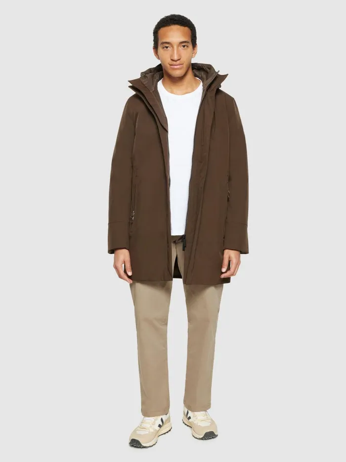 KnowledgeCotton Apparel Jackets And Vests Long Soft Shell Jacket CLIMATE SHELL Demitasse brown 8211 Men KnowledgeCotton Apparel Jackets And Vests Long Soft Shell Jacket CLIMATE SHELL Demitasse brown 8211 Men