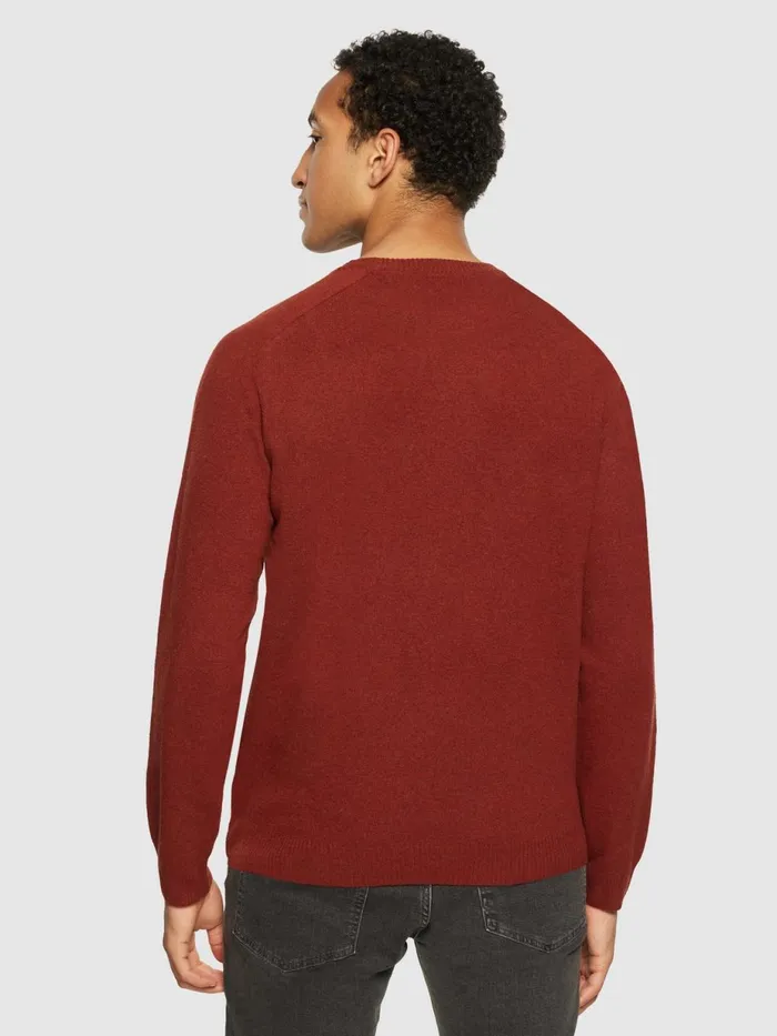 KnowledgeCotton Apparel Knits Basic Oneck Knit Fired Brick 8211 Men KnowledgeCotton Apparel Knits Basic Oneck Knit Fired Brick 8211 Men