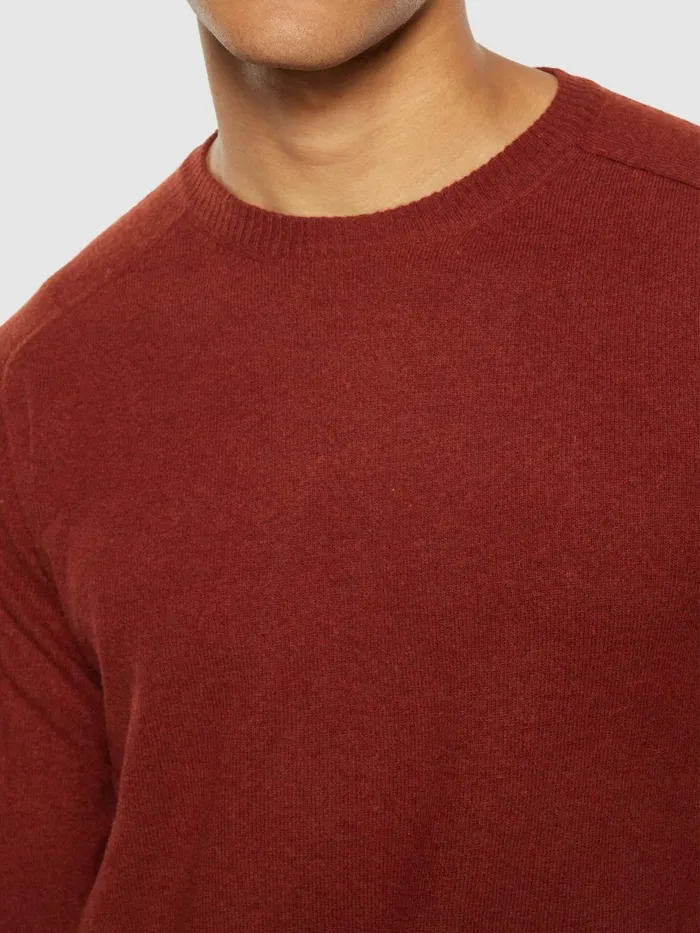 KnowledgeCotton Apparel Knits Basic Oneck Knit Fired Brick 8211 Men KnowledgeCotton Apparel Knits Basic Oneck Knit Fired Brick 8211 Men