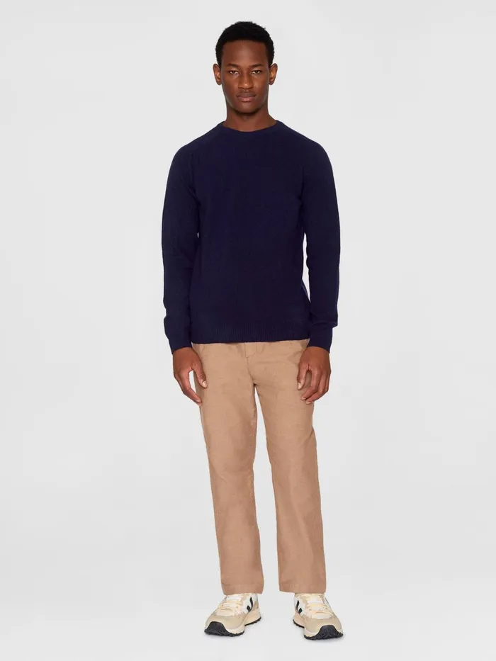 KnowledgeCotton Apparel Knits Basic Oneck Knit Total Eclipse 8211 Men KnowledgeCotton Apparel Knits Basic Oneck Knit Total Eclipse 8211 Men