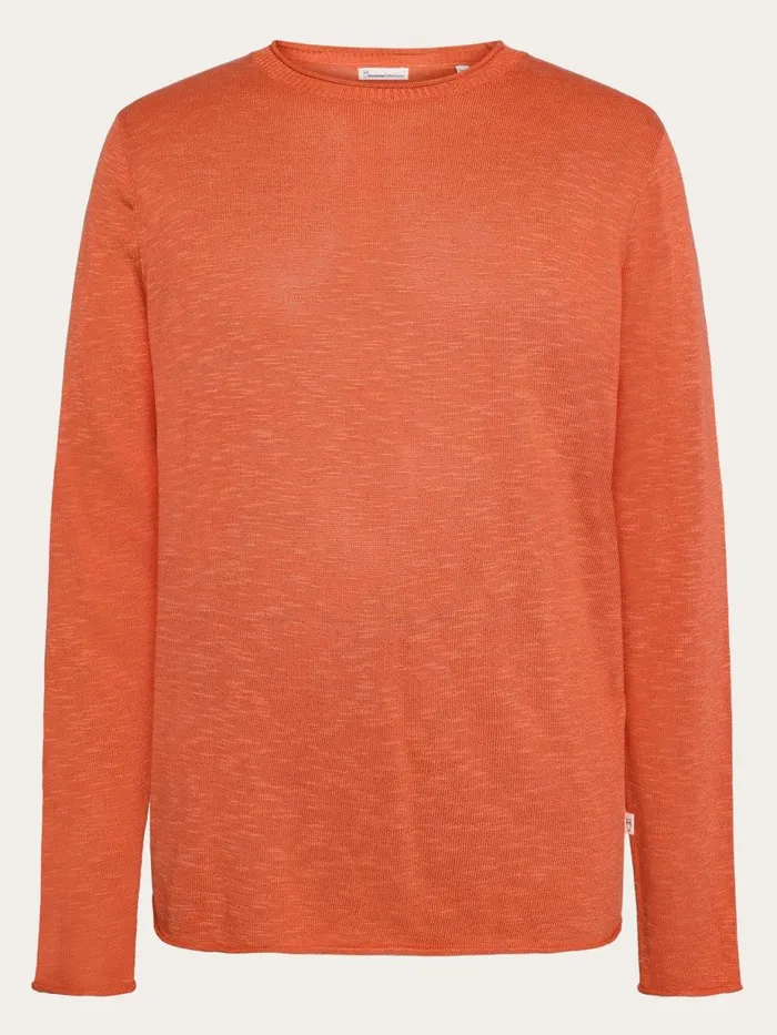 KnowledgeCotton Apparel Knits Crew Neck Knit Tencel Langoustino 8211 Men