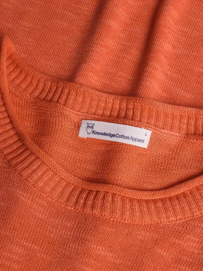 KnowledgeCotton Apparel Knits Crew Neck Knit Tencel Langoustino 8211 Men KnowledgeCotton Apparel Knits Crew Neck Knit Tencel Langoustino 8211 Men