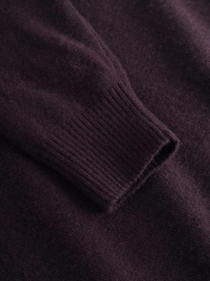 KnowledgeCotton Apparel Knits Lambswool Crew Neck Chocolate Plum 8211 Women KnowledgeCotton Apparel Knits Lambswool Crew Neck Chocolate Plum 8211 Women
