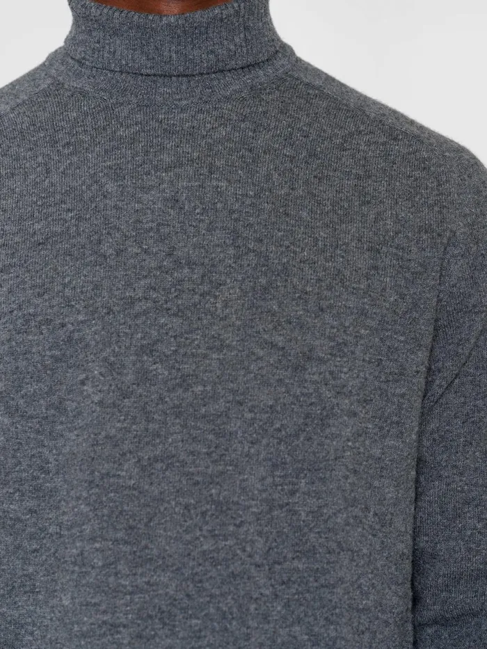 KnowledgeCotton Apparel Knits Roll Neck Knit Dark Grey Melange 8211 Men KnowledgeCotton Apparel Knits Roll Neck Knit Dark Grey Melange 8211 Men