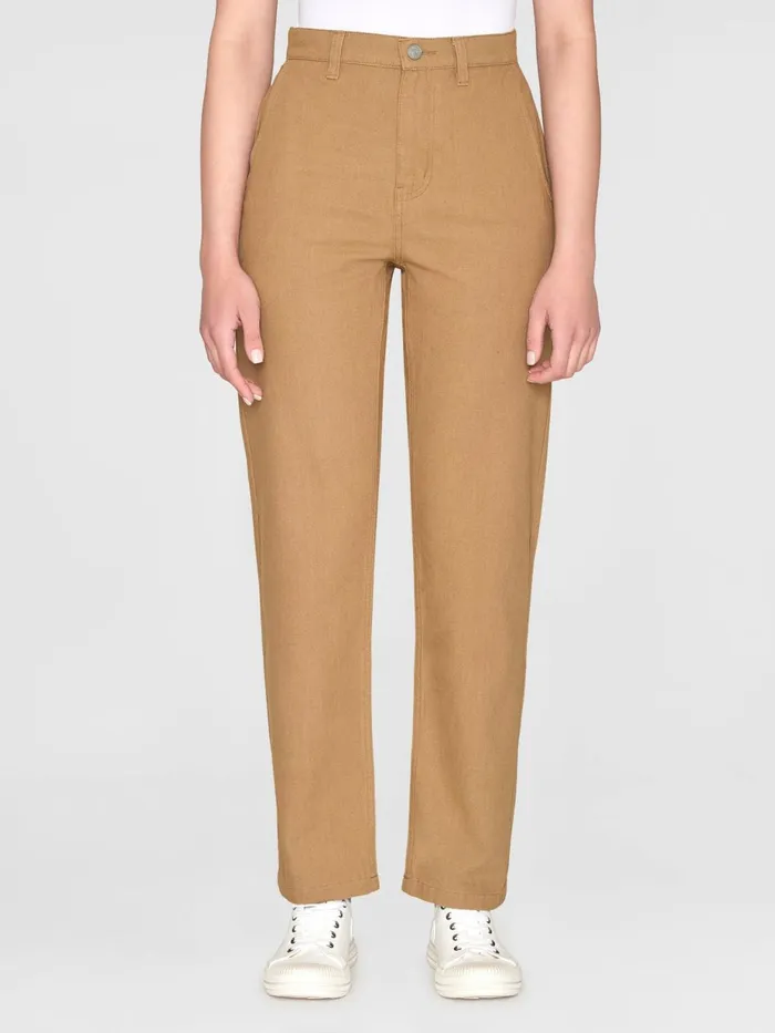 KnowledgeCotton Apparel Pants CALLA Tapered Canvas Pant Kelp Melange 8211 Women KnowledgeCotton Apparel Pants CALLA Tapered Canvas Pant Kelp Melange 8211 Women