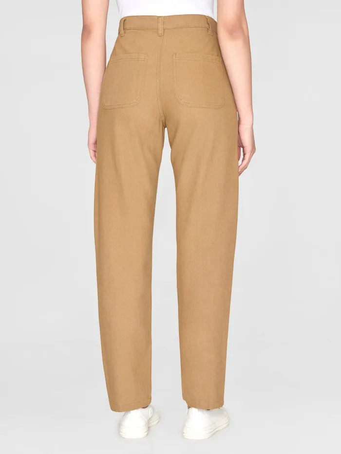 KnowledgeCotton Apparel Pants CALLA Tapered Canvas Pant Kelp Melange 8211 Women KnowledgeCotton Apparel Pants CALLA Tapered Canvas Pant Kelp Melange 8211 Women
