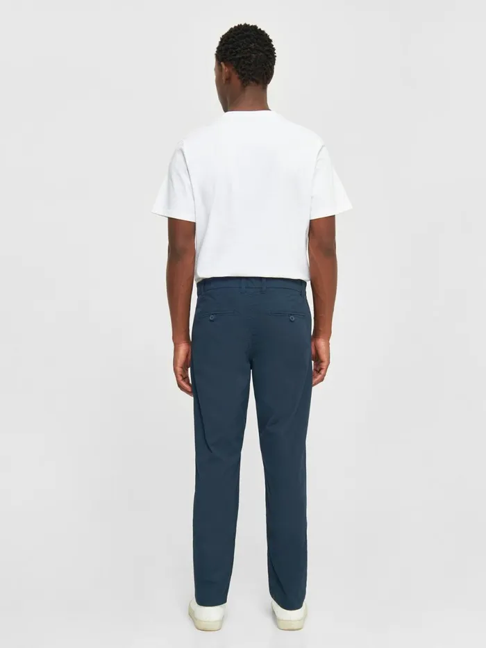 KnowledgeCotton Apparel Pants CHUCK Regular Chino Poplin Pant Total Eclipse 8211 Men