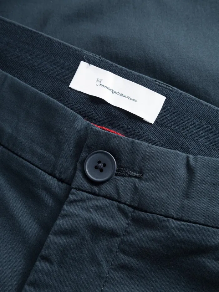 KnowledgeCotton Apparel Pants CHUCK Regular Chino Poplin Pant Total Eclipse 8211 Men