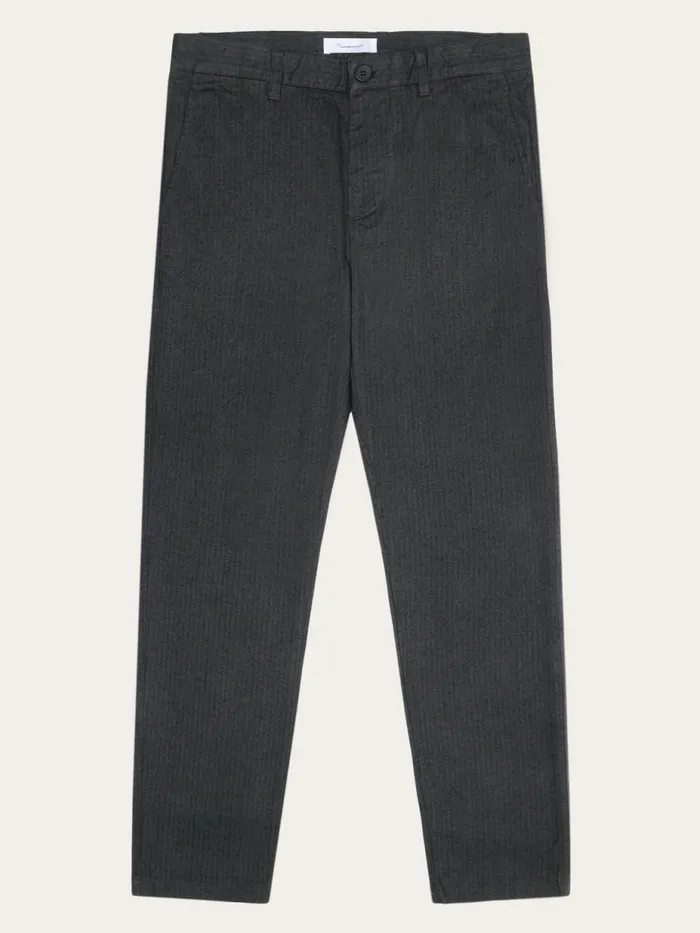 KnowledgeCotton Apparel Pants CHUCK Regular Flannel Herringbone Chinos Gotsvegan 8211 Men KnowledgeCotton Apparel Pants CHUCK Regular Flannel Herringbone Chinos Gotsvegan 8211 Men