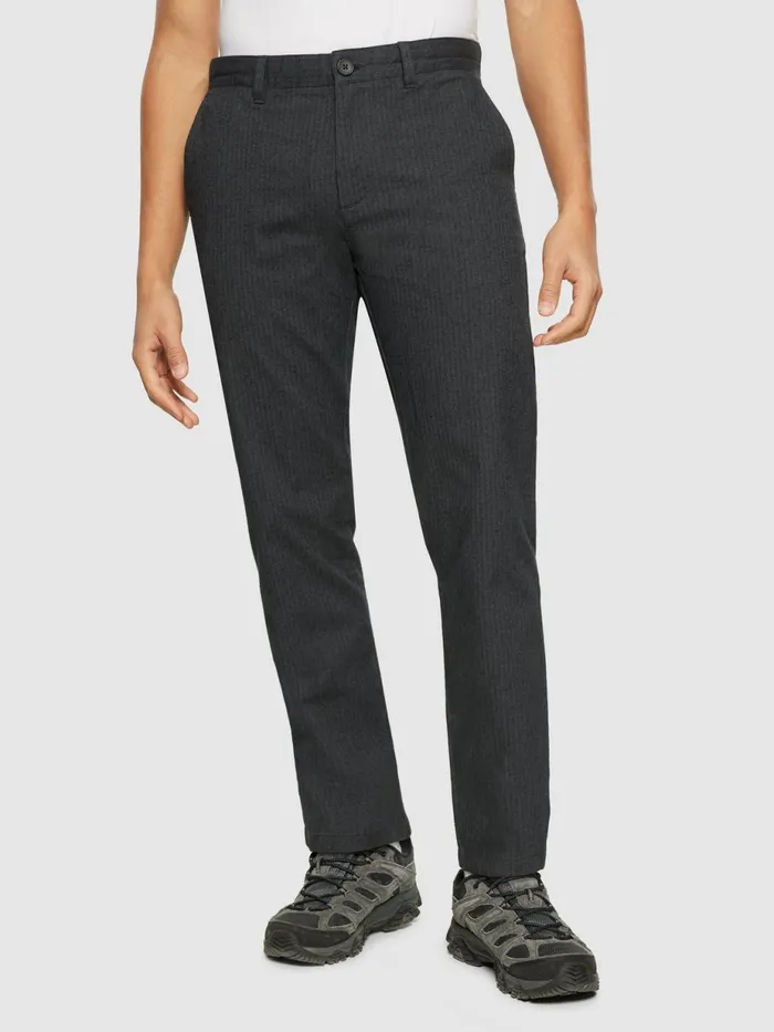KnowledgeCotton Apparel Pants CHUCK Regular Flannel Herringbone Chinos Gotsvegan 8211 Men