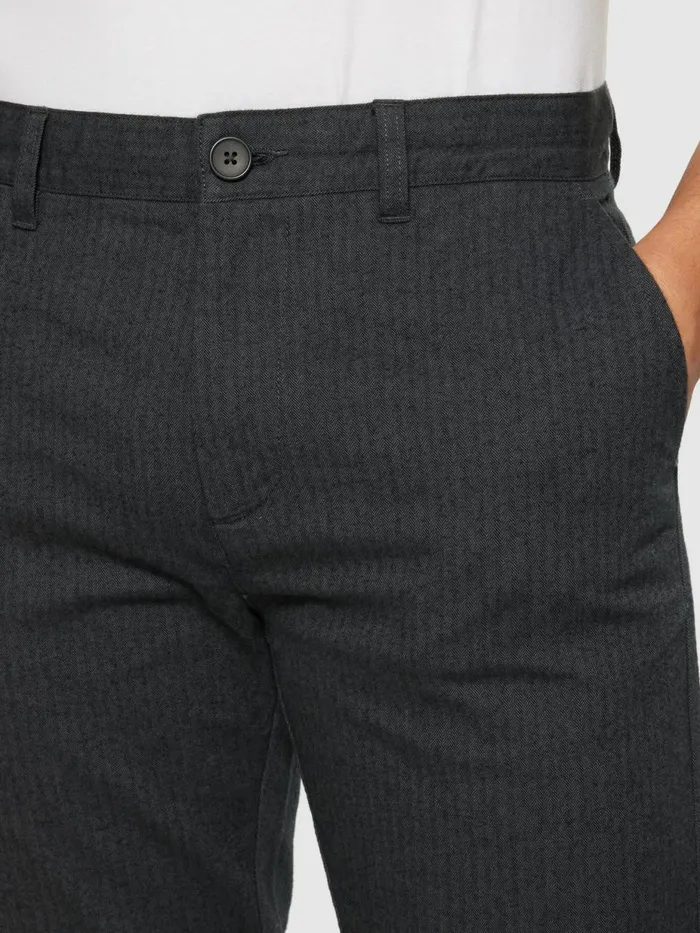 KnowledgeCotton Apparel Pants CHUCK Regular Flannel Herringbone Chinos Gotsvegan 8211 Men