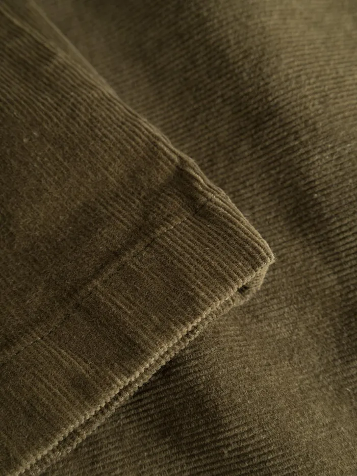KnowledgeCotton Apparel Pants FLINT Wide Corduroy Chino Pants Dark Olive 8211 Men