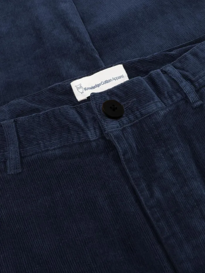 KnowledgeCotton Apparel Pants FLINT Wide Corduroy Chino Pants Night Sky 8211 Men KnowledgeCotton Apparel Pants FLINT Wide Corduroy Chino Pants Night Sky 8211 Men