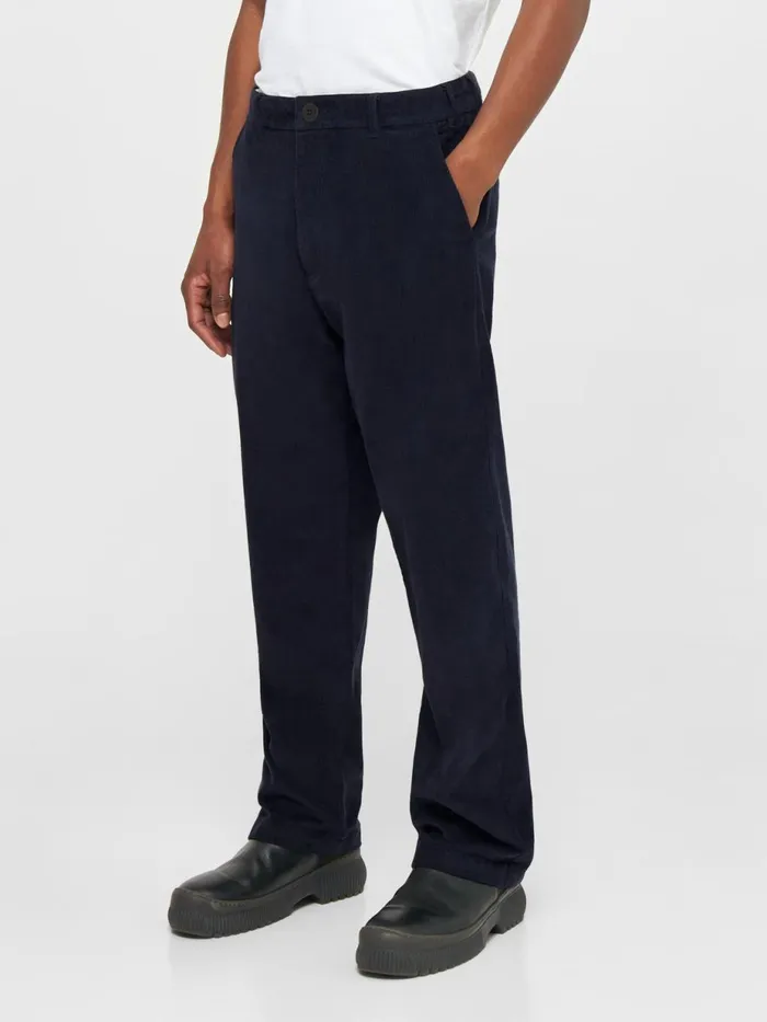 KnowledgeCotton Apparel Pants FLINT Wide Corduroy Chino Pants Night Sky 8211 Men KnowledgeCotton Apparel Pants FLINT Wide Corduroy Chino Pants Night Sky 8211 Men