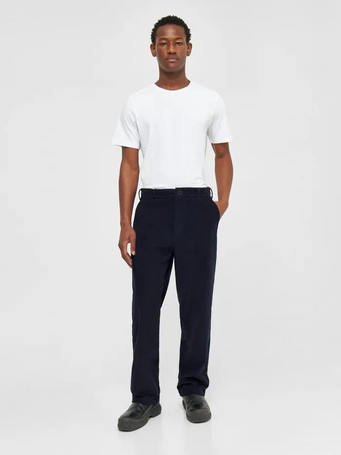 KnowledgeCotton Apparel Pants FLINT Wide Corduroy Chino Pants Night Sky 8211 Men KnowledgeCotton Apparel Pants FLINT Wide Corduroy Chino Pants Night Sky 8211 Men