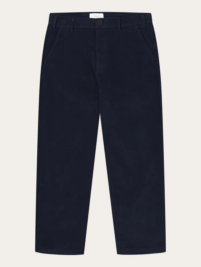 KnowledgeCotton Apparel Pants FLINT Wide Corduroy Chino Pants Night Sky 8211 Men KnowledgeCotton Apparel Pants FLINT Wide Corduroy Chino Pants Night Sky 8211 Men