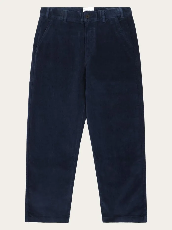 KnowledgeCotton Apparel Pants FLINT Wide Corduroy Chino Pants Night Sky 8211 Men KnowledgeCotton Apparel Pants FLINT Wide Corduroy Chino Pants Night Sky 8211 Men