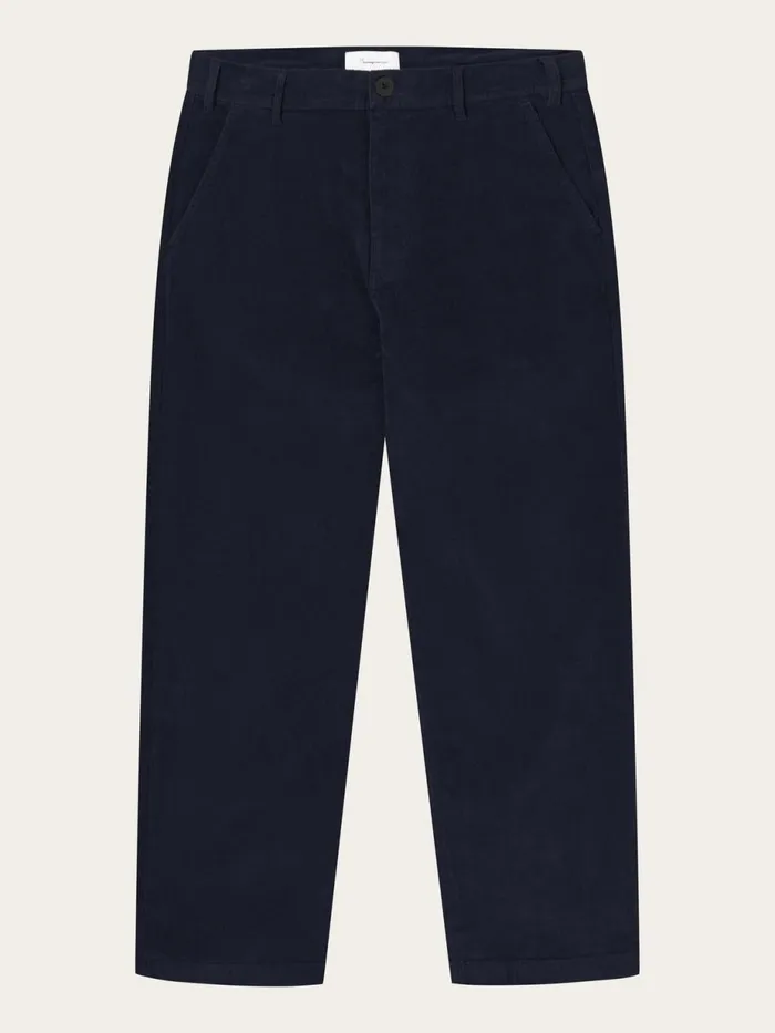 KnowledgeCotton Apparel Pants FLINT Wide Corduroy Chino Pants Night Sky 8211 Men KnowledgeCotton Apparel Pants FLINT Wide Corduroy Chino Pants Night Sky 8211 Men
