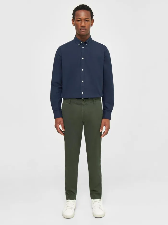 KnowledgeCotton Apparel Pants LUCA Slim Twill Chino Pants Forrest Night 8211 Men KnowledgeCotton Apparel Pants LUCA Slim Twill Chino Pants Forrest Night 8211 Men