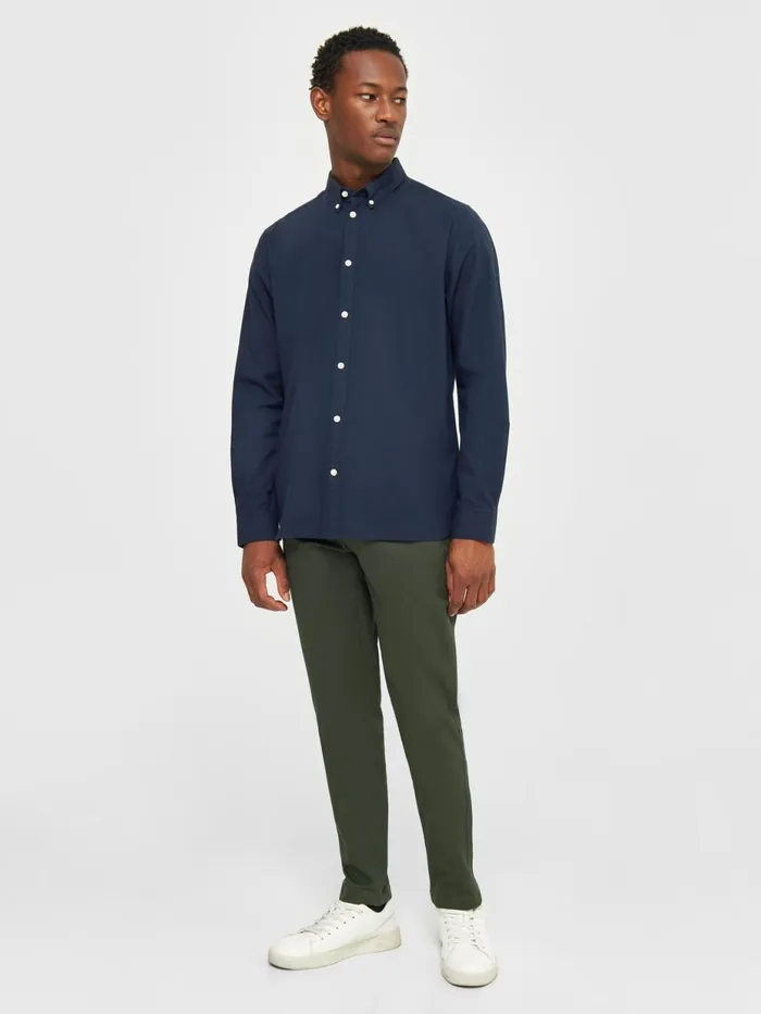 KnowledgeCotton Apparel Pants LUCA Slim Twill Chino Pants Forrest Night 8211 Men KnowledgeCotton Apparel Pants LUCA Slim Twill Chino Pants Forrest Night 8211 Men