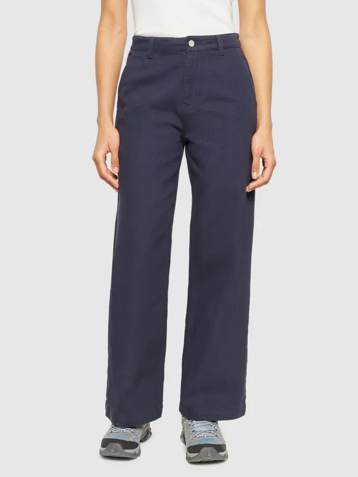 KnowledgeCotton Apparel Pants POSEY Wide Midrise Twill Pant Gotsvegan 8211 Women KnowledgeCotton Apparel Pants POSEY Wide Midrise Twill Pant Gotsvegan 8211 Women