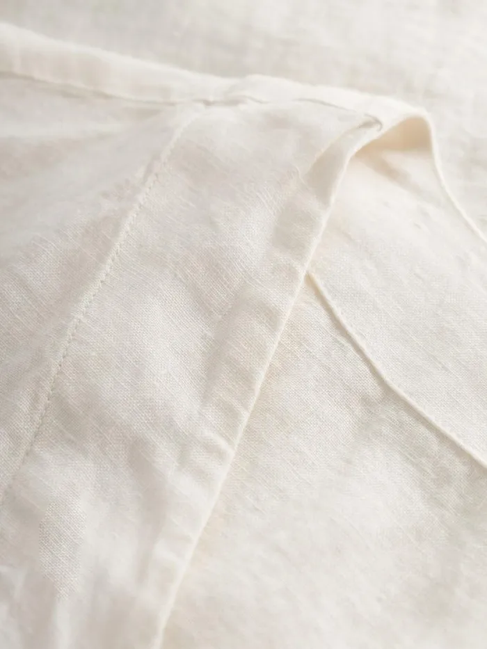 KnowledgeCotton Apparel Shirts Baseball Linen Short Sleeved Shirt Egret 8211 Women KnowledgeCotton Apparel Shirts Baseball Linen Short Sleeved Shirt Egret 8211 Women