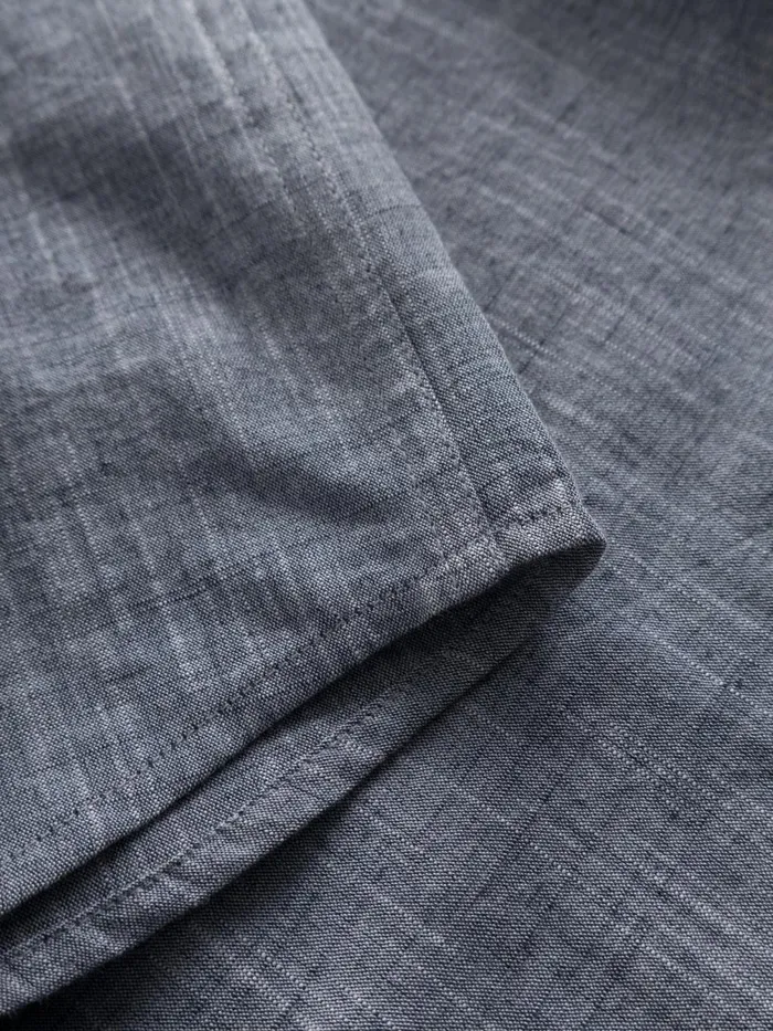 KnowledgeCotton Apparel Shirts Custom Fit Linen Short Sleeve Shirt Total Eclipse 8211 Men KnowledgeCotton Apparel Shirts Custom Fit Linen Short Sleeve Shirt Total Eclipse 8211 Men