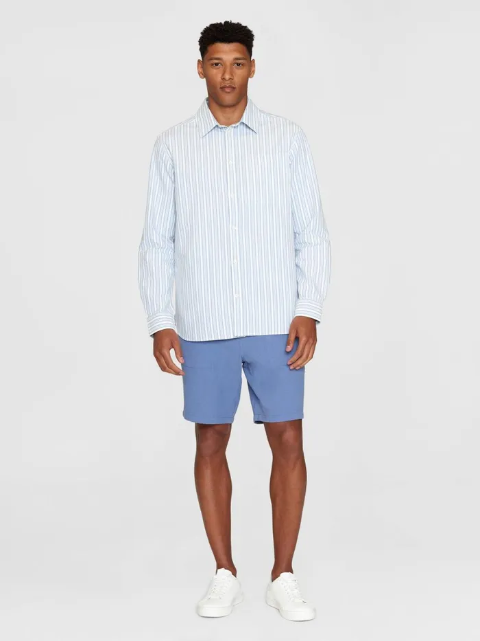 KnowledgeCotton Apparel Shirts Loose Striped Slub Canvas Shirt Gotsvegan 8211 Men KnowledgeCotton Apparel Shirts Loose Striped Slub Canvas Shirt Gotsvegan 8211 Men