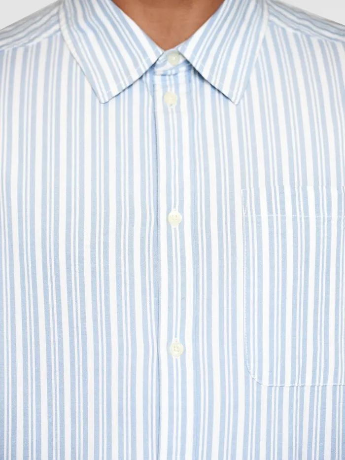 KnowledgeCotton Apparel Shirts Loose Striped Slub Canvas Shirt Gotsvegan 8211 Men KnowledgeCotton Apparel Shirts Loose Striped Slub Canvas Shirt Gotsvegan 8211 Men